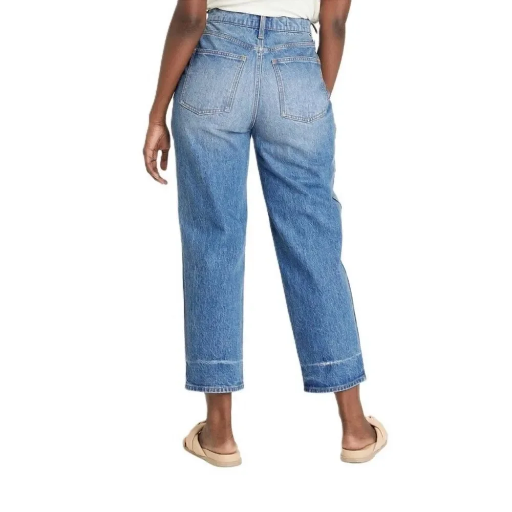 Universal‎ Thread 4/R Medium Wash High-Rise Vintage Stretch Straight Jeans C18